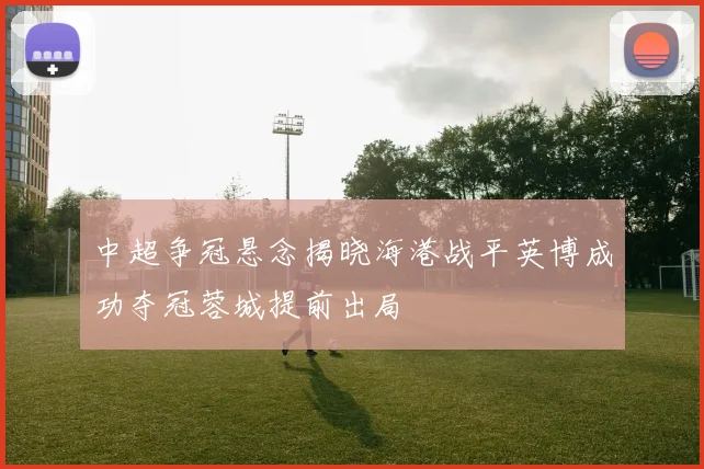 中超争冠悬念揭晓海港战平英博成功夺冠蓉城提前出局